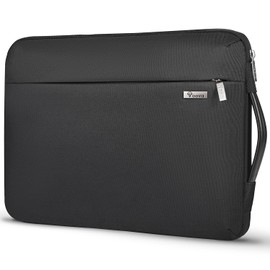 Voova 14 15 Inch Laptop Sleeve Case,360° Protective Computer Bag Cover Compatible with MacBook Pro14 M3/M2/M1,15 MacBook Air M2,15 Surface Laptop 5/4,14 HP Dell Acer Asus with Organizer Pocket,Black
