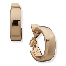 ANNE KLEIN Women's Gold Tone EZ Comfort Clip Hoop Earring in 18mm size