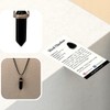 VIE VIE Double Point Pencil Pendant, Black String (Black Obsidian)