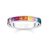 Thomas Sabo Sterling Silver Rainbow Crystal Band Ring TR2403-477-7