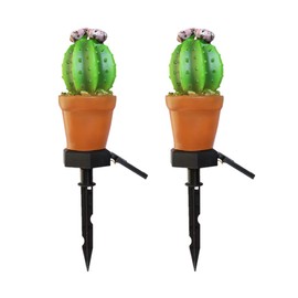 chislim Solar Lights Outdoor Decorative,Creative Cactus Pineapple Stake Waterproof Landscape Lights,Landscape Lighting for Garden Patio Lawn Yard (Cactus A-2 Pack)
