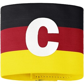 JAKO Unisex Captain's Armband Black/Red/Yellow, L-XL