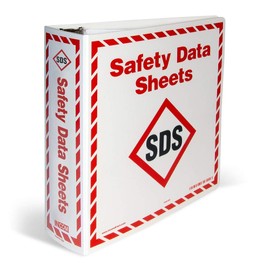 INCOM Manufacturing HazCom 2012 Safety Data Sheets (SDS) Storage Binders, A - Z Dividers, Red and White, Large, 3.0 Inch Slant D Ring, GHS1049