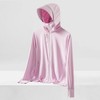 Summer Hooded Rashguard with Neck Face Cover Cap, Cooling Mesh, Quick-Dry & Stretchy 4 Colors Pink/M