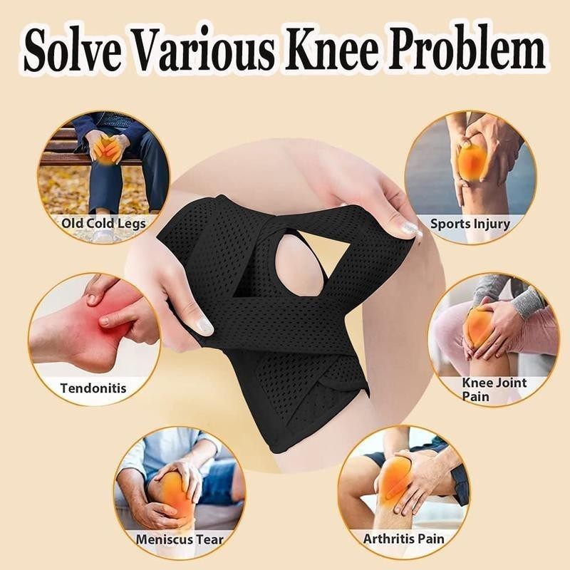 OLLAS 1pc Plus Size Knee Compression WrapBrace (Order A Size