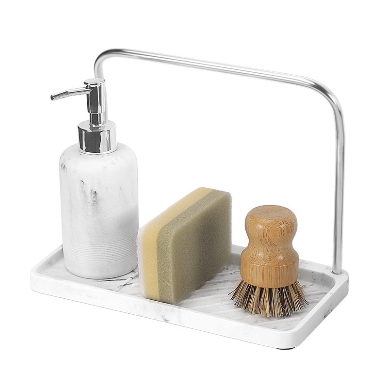 zccz Sponge Holder - Kitchen Sink Organizer Tray Stainless Steel