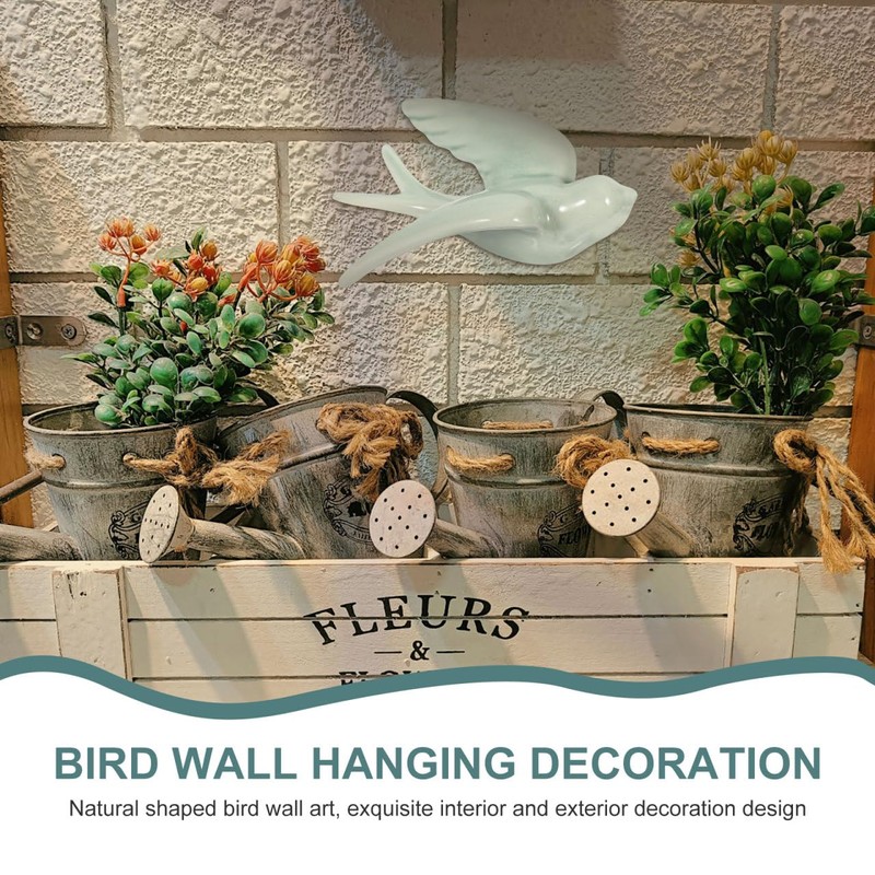 Luxshiny Ceramic Bird Wall Hanging Decor - Nordic Style Wall