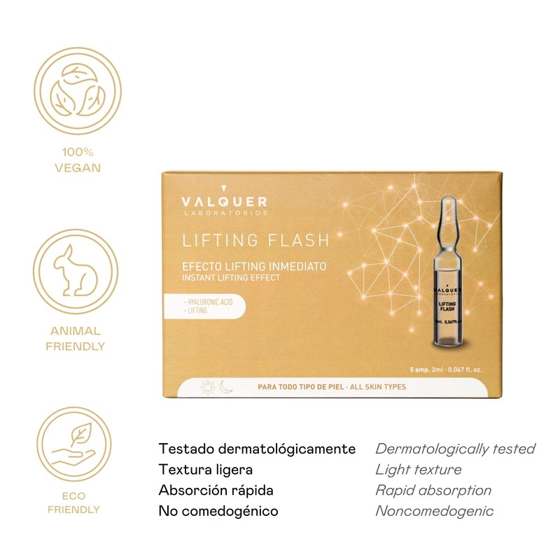 Valquer Laboratories Flash Lifting Facial Serum Instant Lifting Effect All