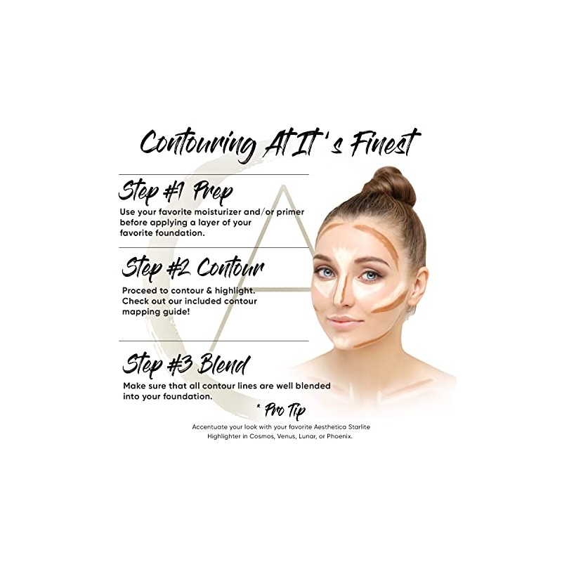 Aesthetica Cosmetics Cream Contour and Highlighting Makeup Kit - Contouring