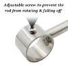 2Pcs Ceiling Mount Bracket, Heavy Duty Stainless Steel Wardrobe Pipe