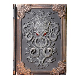 3D Cthulhu Embossed Journal,Resin Engraving Notebook,Hardcover Travel Notepadfor DND Campaigns,Vintage Gothic,, Pirate style, Thick Paper for Writing & Sketching,Collection,Gift,Decoration A5 Size (A5-Cthulhu)