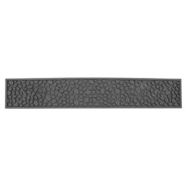 Coffee Bar Mat PVC Silicone Non Slip Rectangular Heat Resistant Draining Mat Coffee Counter Accessories Grey