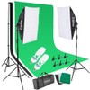 YYAO Photography Softbox Lighting Kit Studio Lights Photo Backdrop Stand