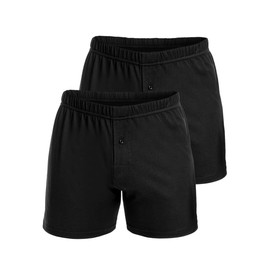 Stanfield's Men's Premium Cotton Knit Boxer, 2 Pack, Black, X-Large