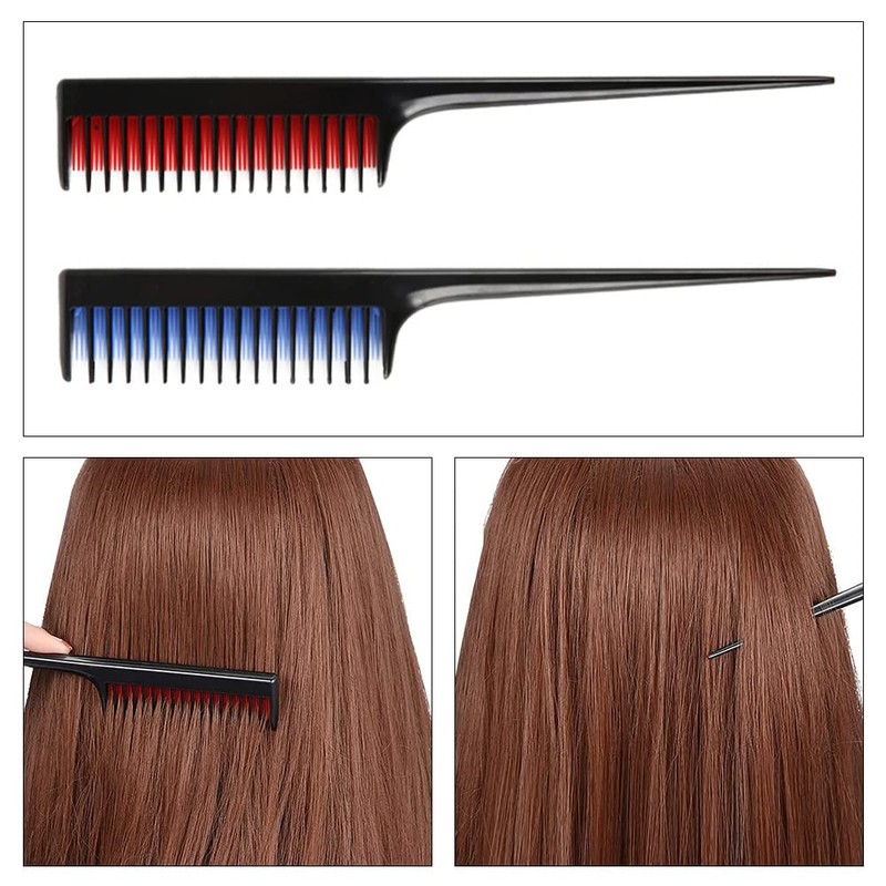 3 Pcs Hairdressing Back Combing Triple Teasing Comb Hairdressing Back