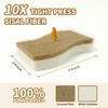 12 Pack Non Scratch S-Shaped Natural Kitchen Sponges - Biodegradable