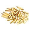 PATIKIL 15mm+6mm M3 Standoff Screws, 40 Pack Brass Hex PCB