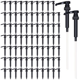 Geetery 50 Pcs Coffee Syrup Pumps Skinny Pumps for 25.4 Oz/750ml Coffee Syrup Bottles for Home & Coffee Bar Soda Cherry Juice Cocktails(Black)