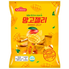 Ilkwang Mango Jelly | 250g | Korean Snack, Traditional Korean Dessert & Mango Gummy 8.81 OZ