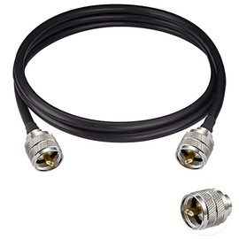 POBADY PL 259 Cable UHF Male PL-259 to UHF Male PL-259 Low Loss Coax Cable RG58 3FT/1M for Two Way Radio, Walkie Talkie, USB RTL SDR Receiver, SWR METER, CB Radio Handheld & Amateur Radio Equipment