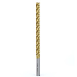 Escpere Professional CNC Foam Cutting Tool, Extra Long 150mm HSS Spiral Flute End Mill for EVA EPS Styrofoam 2D/3D Carving, D12x150x200 4F Flat Router Bits, Industrial Foam Milling Cutter Kit