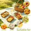 100 Pack Paper Food Serving Trays, 2 Compartment Nacho Boat
