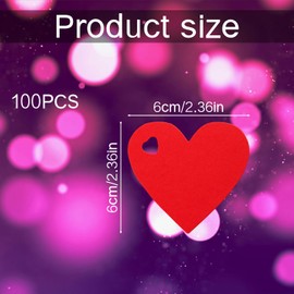 Tabanzhe Kraft Paper Gift Tags Set-100 PCS Blank Heart Shaped Paper Tags Hanging Red Gift Labels with 10 M Red and White String for Crafts Wedding Birthday Thanksgiving Valentine's Day Party Supplies