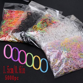 Multicoloured Hair Bobbles Bands Mini Elastic Hair Bobbles Small Rubber Bands for Crafts Small Rubber Bands Craft Mini Elastic Hair Rubber Bands for Children Girls Braiding and Daily Hairstyles