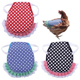 Lebitfun Chicken Saddles for Hens 3 Pack, Apron uitable for Small, Medium Hens,Care Hen Supplies (Multi A)