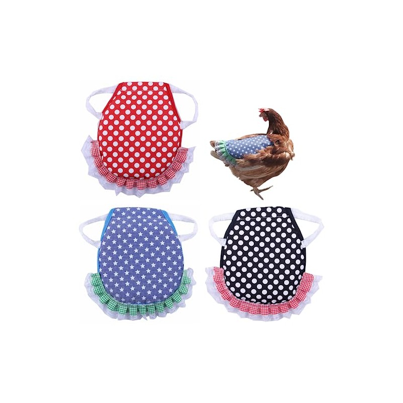 Lebitfun Chicken Saddles for Hens 3 Pack, Apron uitable for