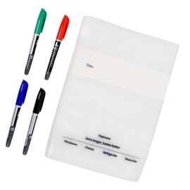 Vacuum Sealer Bags With Date Tracking: Dedicated Labeling Area, 4 Waterproof Markers, 120 BPA-Free Quart Bags (8"x12"), Heavy Duty, Commercial Grade for Sous Vide, Meal Prep