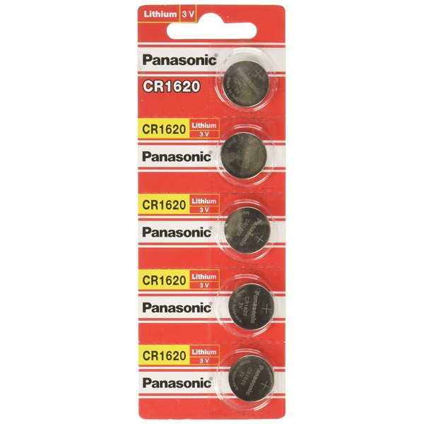Panasonic Lithium Battery CR1620 Pack of 5 Batteries