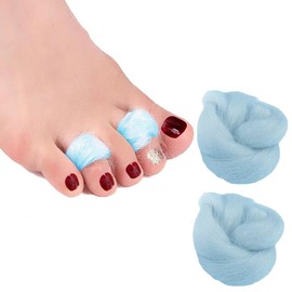 Skeerthy Lambswool for Toes, Gentle, Breathable, 2 Bags of Lambswool Cushions for Bunions, Soft Toe Separators, Wool Pads, Blister Prevention Cushion for Corns, Blisters and Calluses Protect