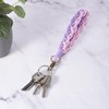 PATIKIL Boho Macrame Keychain Bracelet, Handmade Wristlet Keychain Keyring Holder
