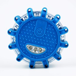 SVTDEYS 3 Pack Orange LED Road Flares, Emergency Lights, Roadside Safety Beacon, Disc Flashing Warning Flare Kit,with Magnetic Base & Hook (Batteries Not Included) (3)