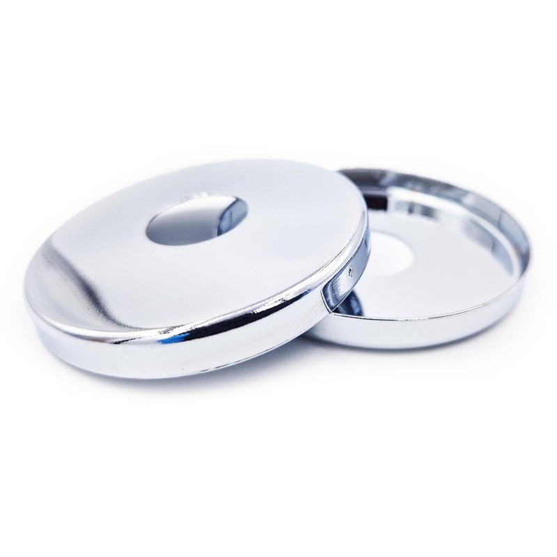 2 x 21mm G1/2 Chrome Tap Shower Pipe Cover High