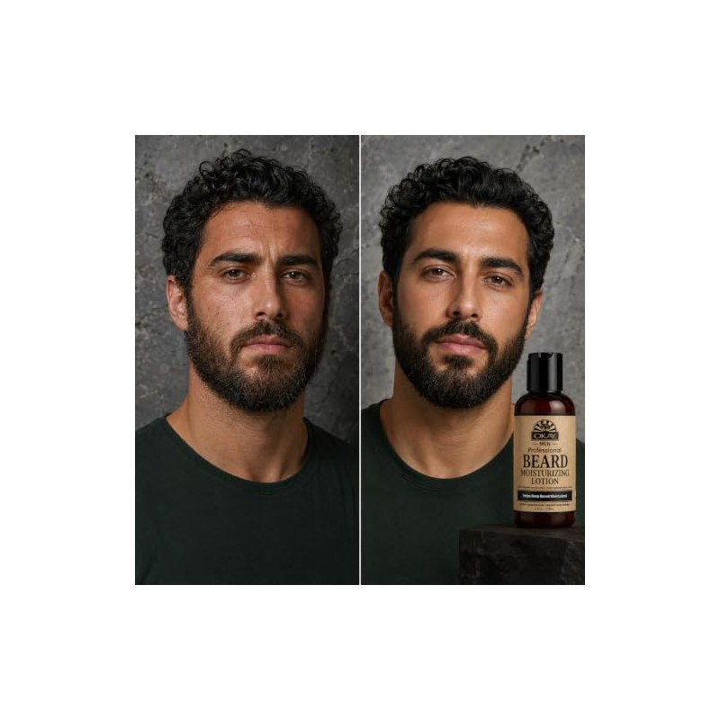 OKAY Men's Beard Moisturizing Lotion, 4 Ounce