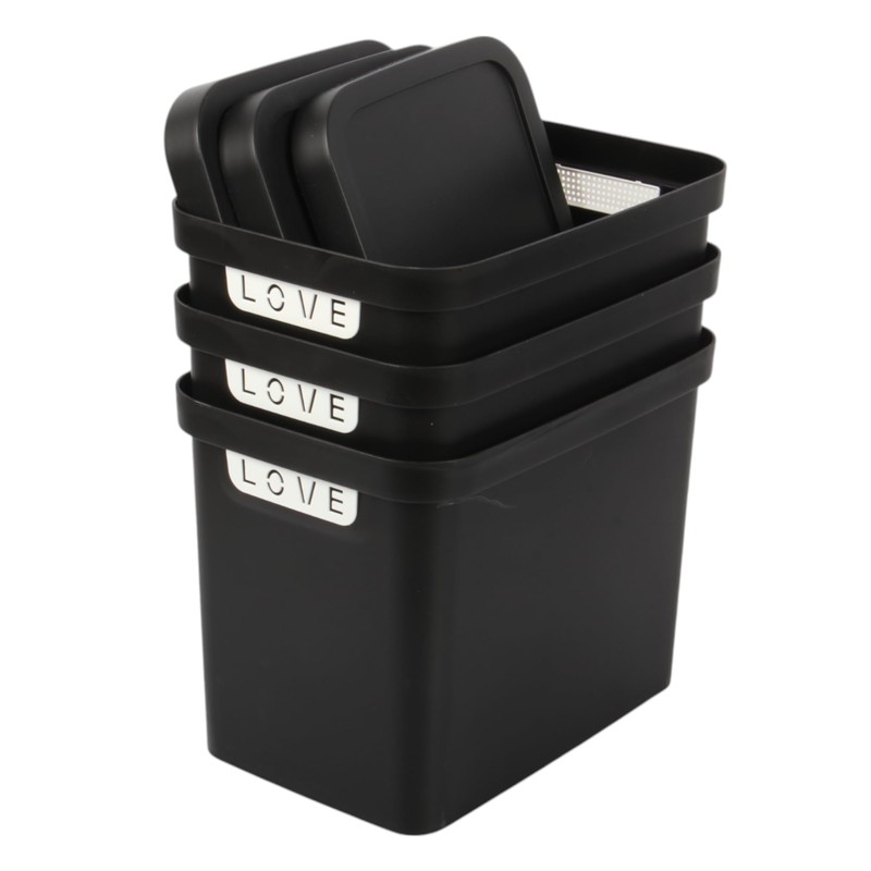 Jolie Max (Set of 3) Plastic Storage Boxes with Lid,