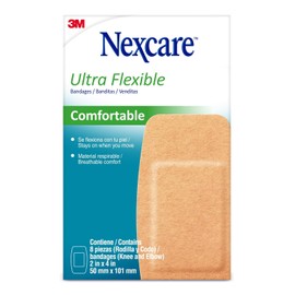 3M Nexcare Venditas Confortables Codo y Rodilla Protección 360°, Color Piel, 50 mm x 101 mm, 8 piezas