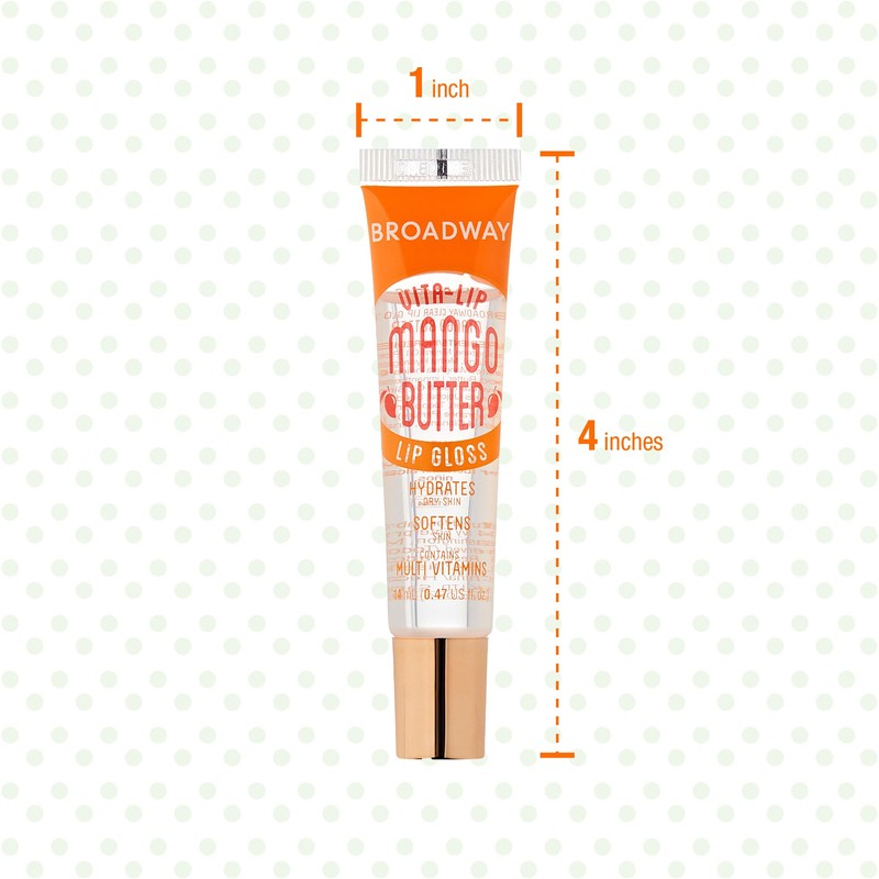 Ruby Kisses Broadway Vita-Lip Clear Lip Gloss (3 Pack Mango
