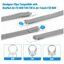 ResMed Magnetic Headgear Clips Compatible with Resmed AirFit AirTouch N20 F20 F30 F30i