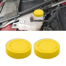 HEVLE 2PCS Coolant Reservoir Cap, Engine Radiator Coolant Water Tank Reservoir Cap, 21712-79900 Coolant Overflow Reservoir Tank Cap Car Parts Compatible with Nissan (Yellow)