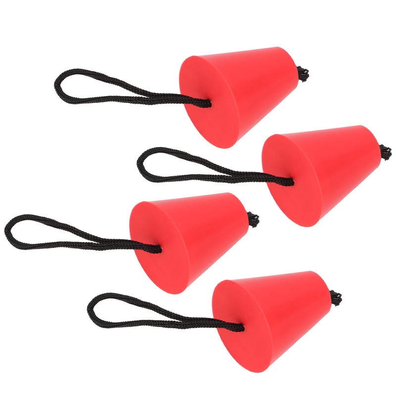 4pcs Scupper Plug Kit with Lanyard Flexible Silicone Drain Holes