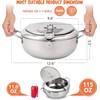 Deep Fryer Pot,Oxydrily Japanese Tempura Deep Fryer Stainless Steel Frying