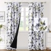 H.VERSAILTEX 100% Blackout Curtains for Bedroom Cattleya Floral Printed Drapes
