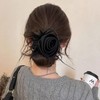 Rose Feather Scrunchies Elastics Exquisite Ponytail Elegant Sweet Hair Accessories