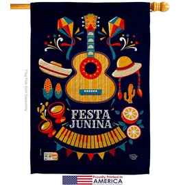 Festa Junina House Flag Set Celebration Brazilian Festivals Festas De São João Occasion June Party Small Decorative Gift Yard Banner Made In USA 28 X 40