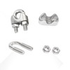ZCLGOOD 8PCS 5/32" M4 Wire Rope Clamps with Thimbles Set,