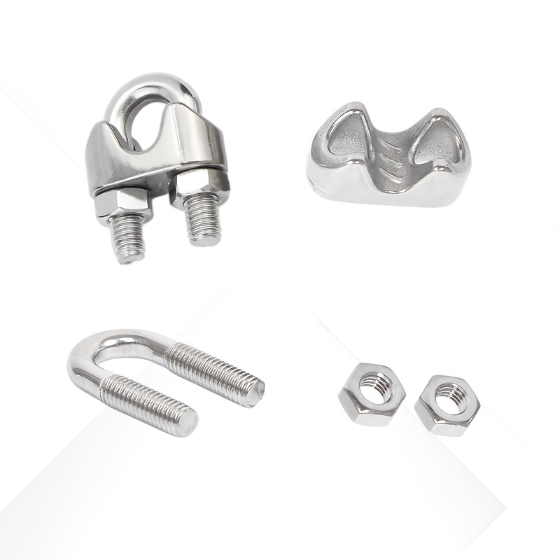 ZCLGOOD 8PCS 5/32" M4 Wire Rope Clamps with Thimbles Set,