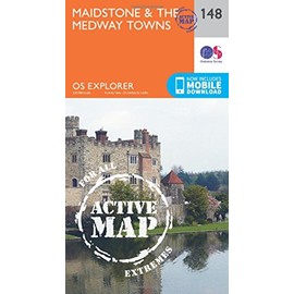 Maidstone & the Medway Towns Map | Weatherproof | Kent Downs | Ordnance Survey | OS Explorer Active Map 148 | England | Walks | Hiking | Maps | Adventure